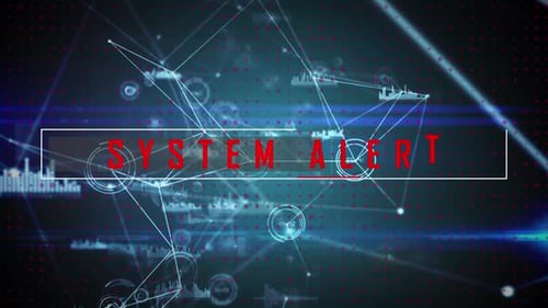 Futuristic Data Network Text Reveal Animation