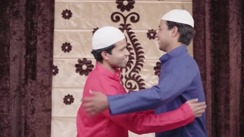 Friends celebrating Eid