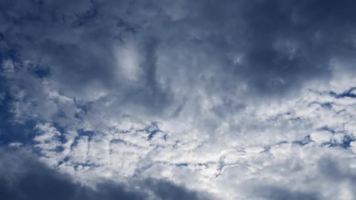 Photography Daytime Sky With Fluffy Clouds Video Loop