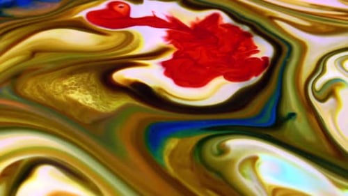 Abstract Fluid Colors Mixing and Swirling