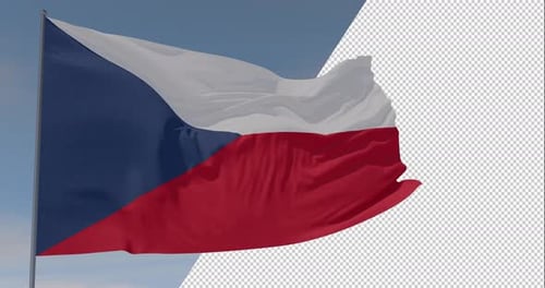 Waving Czech Republic Flag Animation