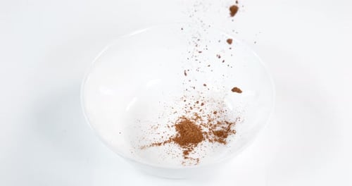 Powder Filling a Bowl for Food Prep