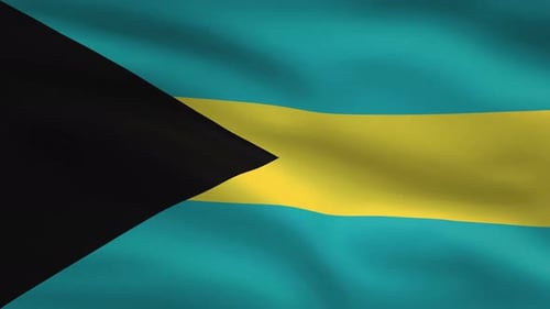 Realistic Waving Flag of Bahamas Seamless Loop Animation