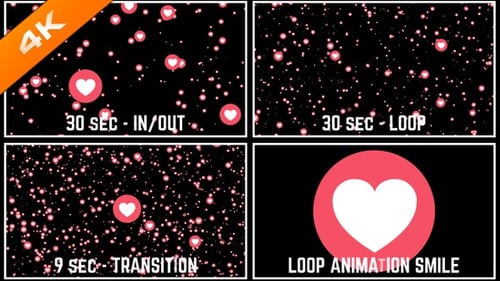 Social Media Love Hearts Animation and Transition Pack