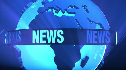 Global News Broadcast Opener with Spinning Earth