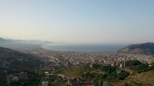 Día Zumbido puesta de sol de la ciudad de Alanya