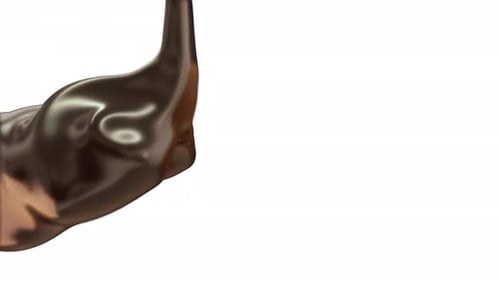 Seamless Dark Chocolate Liquid Flow Reveal Animation