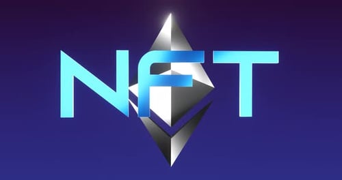 Animated 3D NFT Crypto Logo Text Reveal