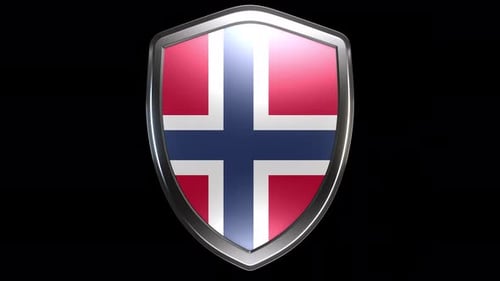 Norway Emblem Transition with Alpha Channel - 4K Resolution