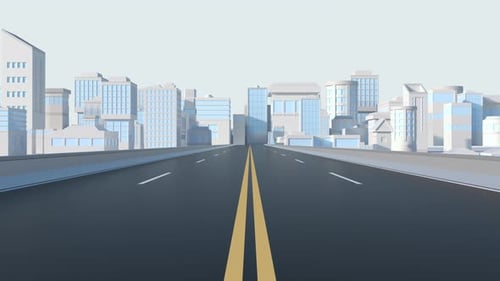 Urbane Straße und digitales Stadtmodell