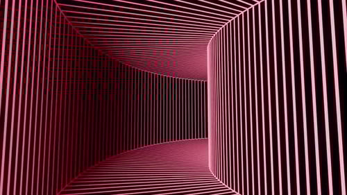 Moving 3d Tunnel with Neon Stripes