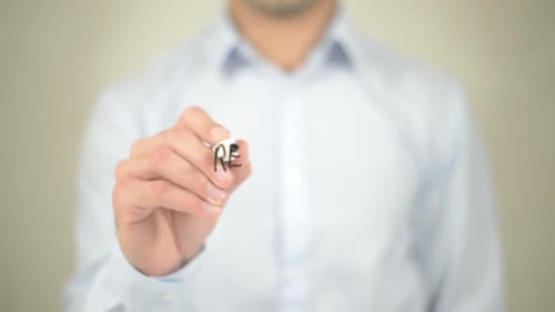 Writing Renewable Energy on Clear Surface