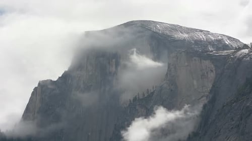 Time lapse view of Half Dome, Yosemite National Park, California, USA