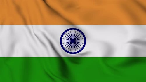 Fluid Waving India Flag Background