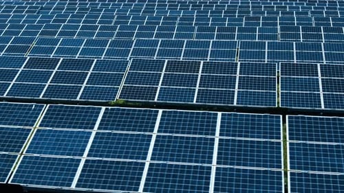Solarpanel-Reihe
