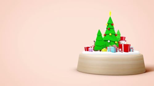 Cute Animated 3D Christmas Gifts Scene Opener