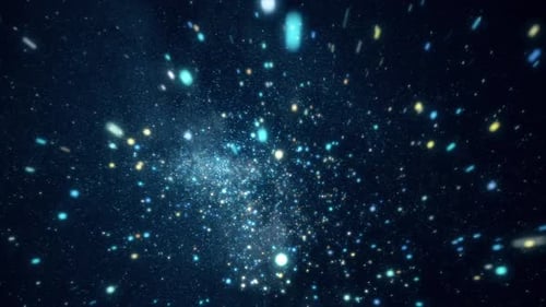 Espace cosmique abstrait avec des étoiles brillantes