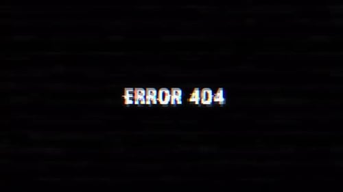 Error 404 error error texto con ruido y fondo vhs
