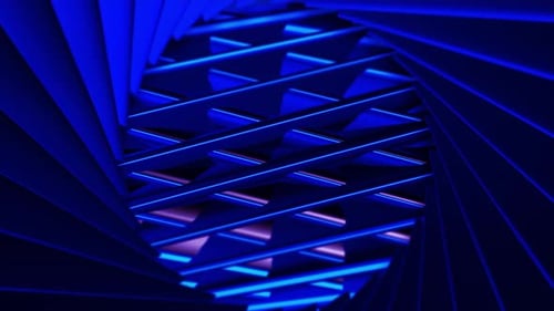 Neon Geometric Abstract Tunnel Background Loop