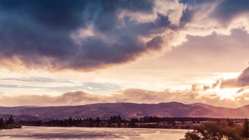 Sunset in New Zealand timelapse