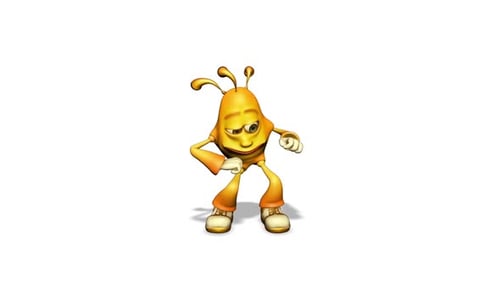 Funny 3D Cartoon Alien Character Dancing Animation
