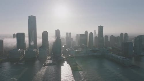 Aerial View of Skyscrapers and Buildings