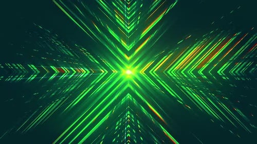 VJ Green Dynamic Sparkling Pattern