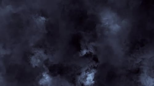 Dark Storm Clouds with Electric Lightning Alpha Channel