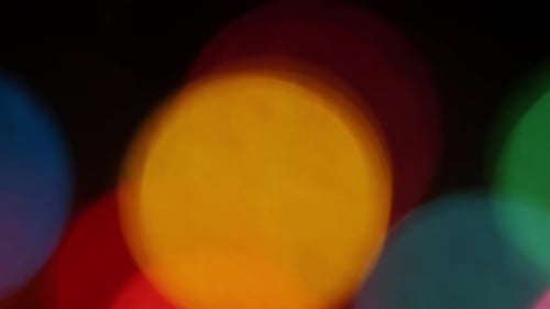 Colorful Bokeh Lights on a Dark Background
