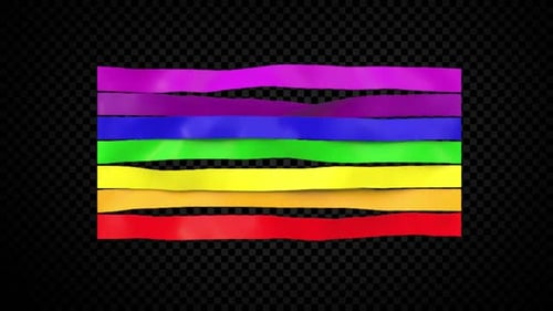 Fluid Ribbon Pride Flag Reveal Animation