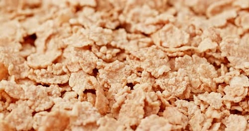 Crisp Flakes Cereal Close Up