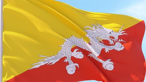 Fond de boucle drapeau du Bhoutan