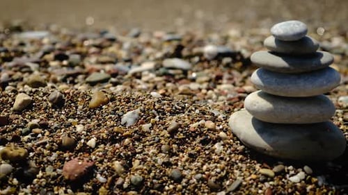 Pebble Stones on the Beach