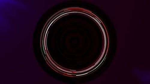 Fantastic Colorful Glow Futuristic Tech Line Circle Background Animation
