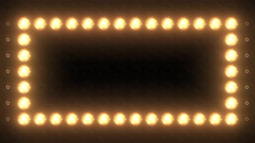 Marquee Light Board Sign Retro on Black Background