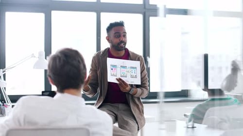 UI-Designer diskutieren Vorlage der Benutzeroberfläche