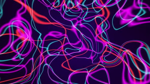 Animation psychédélique abstraite en boucle 4K de Neon Lines