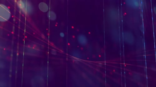 Abstract Glowing Digital Grid Lines Background