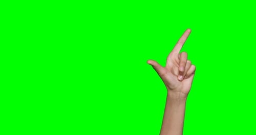 Hand Gestures Interacting on a Green Screen Background