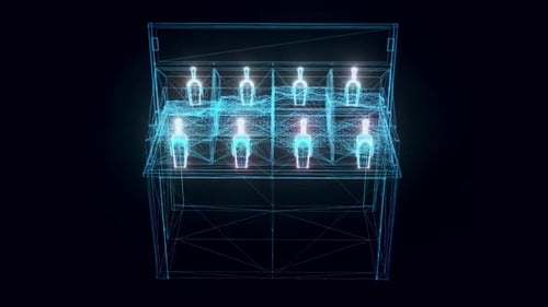 Market Shelf Nuts Hologram Rotating 4K