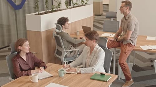 Team Coworking in Office