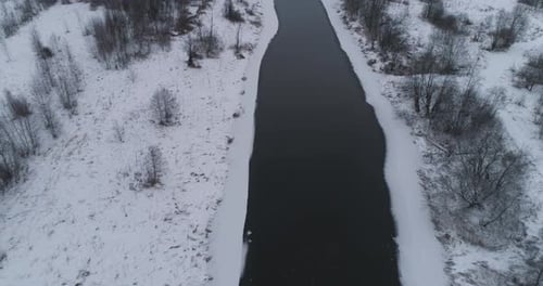 Winter River Landscape