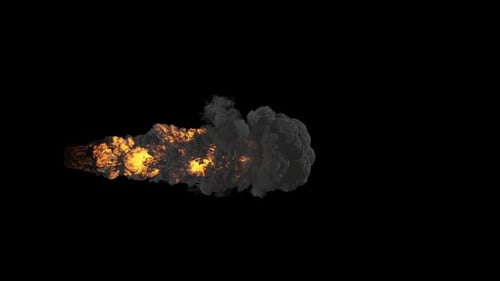 Realistic Dynamic Fiery Smoke Trail Effect