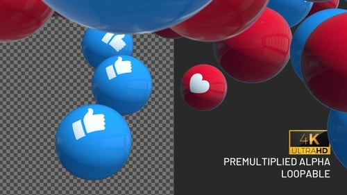 3D Like And Heart EmojiTransition