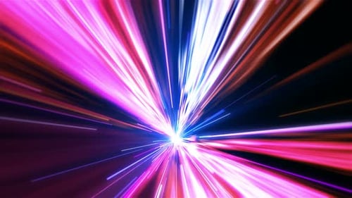 Dynamic Colorful Light Beams Sci-Fi Background