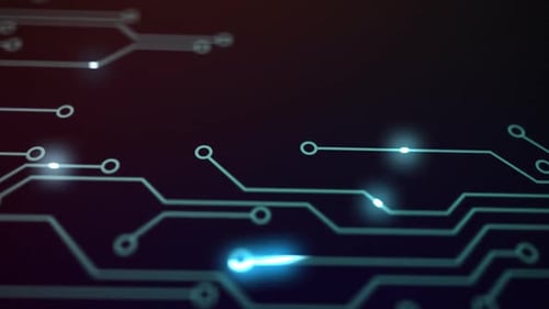 Création de voies de circuits imprimés, communication numérique conceptuelle ou réseau.