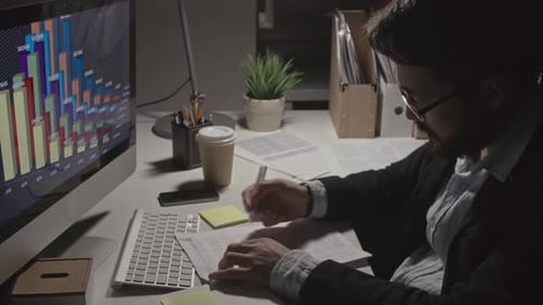 Man Preparing Financial Plan