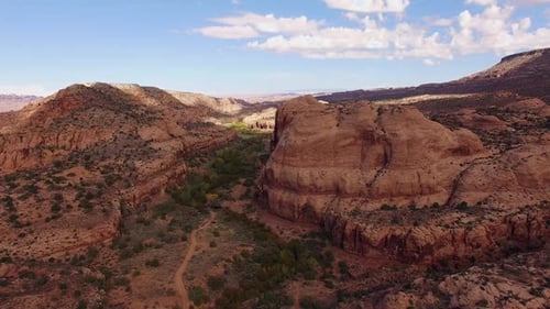 Aerial View of Majestic Desert Rock Formations
