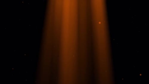 Orange Light Rays With Particle Dust