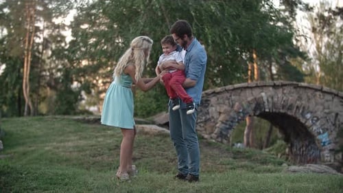 Happy Family in Park